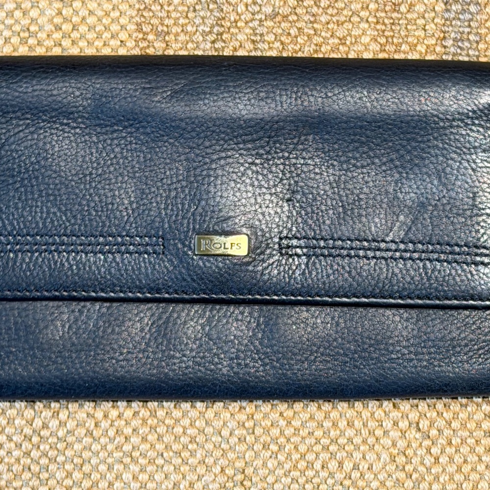 Vintage Rolfs dark brown leather wallet